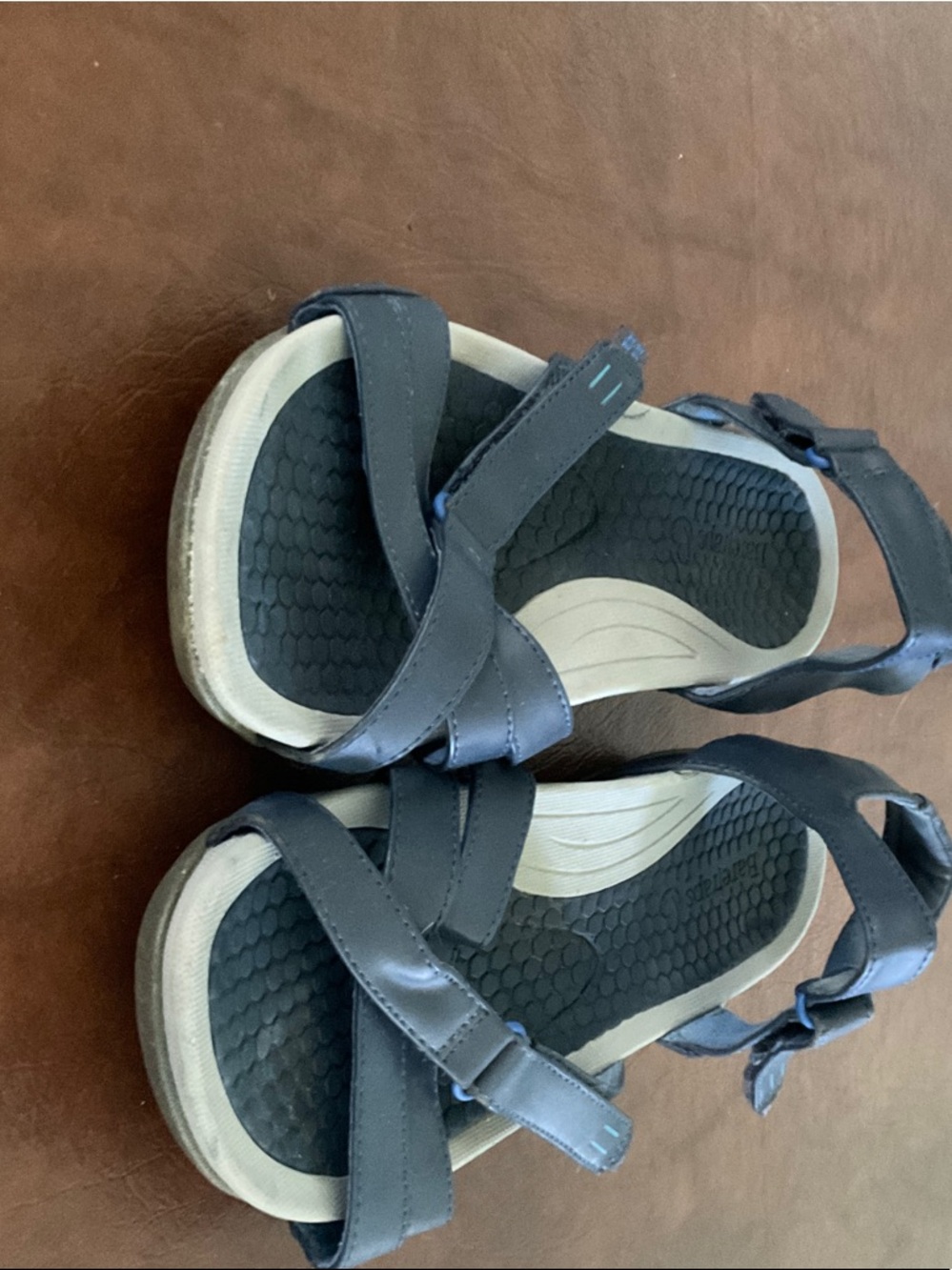 BareTraps Navy and Light Gray Strappy Comfort Sandals - Picture 2 of 9